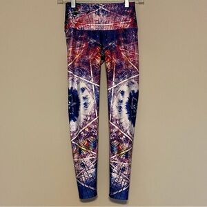 Sadhana Colorful Geometric Full Length Yoga Leggings, size Small/Medium